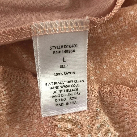 SAGE THE LABEL Peach Polka Dot Dress - Picture 5 of 7